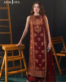 AJLFC-05 EMBROIDERED SLUB LAWN UNSTITCHED 3 PCS