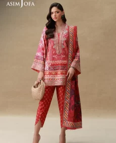 AJULSC-04 Embroidered Crepe Silk Unstitched 3 Pcs